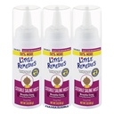 Små medisiner Sterile Baby Saline Nasal Mist, trygt for nyfødte å lindre stuffy og tørre noser, 3 Fl Oz, pakke med 3