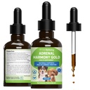 Kjæledyr velvære Adrenal Harmony Gold for hunder - Vet-formulert - støtter sunn adrenal funksjon, normale kortisol nivåer, sunn tørrhet og vekt – Holistisk Supplement – 2 oz (59 ml)