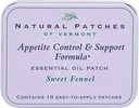 Naturlige patcher av Vermont Appetite Suppressant Essential Oil Body Patches, Søt Fennel, 10-talls Tin