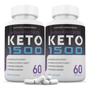 Begrunnede Laboratories (2 Pack Advanced Keto 1500 Keto piller 1275MG ny og forbedret formel inneholder Apple Cider Vinegar Extra Jomfru Olive Olje pulver Grønn Te Leaf 120 kapsler