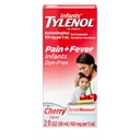 Infanter tylenol flytende smertelindring og feber medisin, oral suspensjon, Dye-fri Acetaminophen for Sore Throat, hodepine & tenner, feber Reduser for barn; Cherry Flavor, 2 fl oz.; Pakke med 1