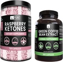 PURE ORIGINAL INGREDIENTS Bringebær keton og grønn kaffebønne ekstrakt bunke, forskjellige størrelser, ingen fyllstoffer, Lab verifisert