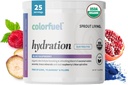 Sprout Living, Fargedrivstoff Hydration Powder Drink Blande, Organiske Superfoods + Adaptogens |  Hydra  Hydra  Hydra Recovery, Electrolytes, Himalayan Pink Salt, Blå Spirulina, Blå bringebær Flavor (25 Serveringer)