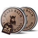 Striking Viking Beard Balm for menn - Leave i Beard Conditioner - Styling Balm laget med naturlig avledet Beard Butter, Argan & Jojoba Olier (4 Ounce (pakke av 2), Sandalwood)