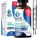 Mullein Drops for Lungs, 2 Fl. Oz, Mullein Leaf Ekstrakt for Lungs Strawberry Flavor, Mullien Lung Detox og Cleanse, Mullen Tinktur Support for sunn anding