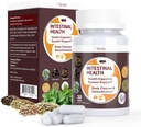 Gut Health Cleanse Detox Capsules - Intestinal Cleaner med Wormwood, Black Walnut, hvitløk bulb, Clove Support Colon Cleanser & Digestion System for kvinner og menn, 30 Caps