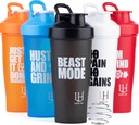Protein Shaker Flaske 600 ml (20oz) – Stilig BPA-fri Shaker Cup med blandeball | Leakproof, holdbar | For gym, reise, kontor, daglig bruk | Motivasjonelt trykt for menn og kvinner