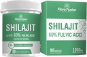 SHILAJIT Capsules 1000mg – Himalayan Shilajit med Fulvic Acid - Shilajit Supplement med urteekstrakter - Shilajit Supplement Capsules- Shilajit for menn og kvinner - 90 Kapsler