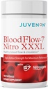 Juvenon BloodFlow-7 Nitric Oxid Supplement med nitrosigin - Forbedret formel for maksimal absorpsjon - Sirkulasjon Booster, blodtrykk, kolesterol støtte (180 teller (Pack of 1))