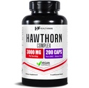 Healthfare Hawthorn Berry Supplement Ekstrak 3 000mg Extra Styrke Herbal formel | 200 Vegan Capsules | Støtter hjerte & sirkulatorisk helse | Ikke-GMO, Glutenfri | laget i USA
