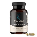 TERRA ORIGINA Sunn Sleep & Wake | Naturlig søvnhjelp Supplement for voksne | Restful and Awake Forfriskende | GABA, L-Tryptofan, Melatonin, Kamille, Valerian, PassionFlower | 60 Kapsler