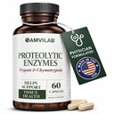 Proteolytiske enzymer - Trypsin & Chymotrypsin - Reduserer Edem & Inflammasjon fra vevsskader - Støtter digestiv, vev og immun helse - Recovery Boost - Dietary Supplement -60 Kapsler