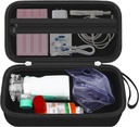 Travel Case for Portable Nebulizer Machine for voksne og barn, Astma Inhaler Bærepose, Inhaler Spacer Storage Case Organizer, håndholdt Mesh Atomizer Machine Holder, Svart (CASE KUN)