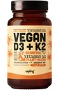 Vegansk vitamin D3 + K2 Supplement med MCT olje fra kokos - 4000 IE vitamin D og 100mcg vitamin K2 som Mk7 - kalsiumabsorpsjon, bein styrke og immun helse støtte * - 60 Softgels