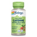SOLARAY Cayenne Pepper 450 mg | 100.000 varmeenhet | Sunn diasjon, sirkulasjon, metabolisme og kardiovaskulær støtte | Ikke-GMO | 100 Vegkaps