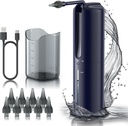 Ear Wax fjerning - Elektrisk øret irrigasjon Flushing System, vanndrevet øret rengjøring med 4 trykkmoduser, trygt og effektivt ørerenseverktøy, vannbestandig USB oppladbar (blå)