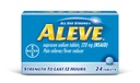 Aleve tabletter med Naproxen Natrium, 220 mg (NSAID) Smerte Reliever / Fever Reduser, 24 greve, Blå