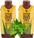 Forever Living Aloe Vera Gel® Minis (330ml/11.15oz Hver) 99,7% ren indre blad Aloe Vera Gel, Ingen tilsatt preservativer. Glutenfri (pakke med 2)