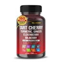 Tart Cherry Turmeric Ginger Stinging Ashwagandha Elderberry Bilberry Black Pepper - 150 kapsler-laget i USA