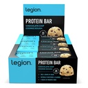 Legion Sjokolade Chip Cookie Dough Protein Bar - 100% Whey Protein Bars Lavt sukker høy protein med prebiotisk fiber - Soja-fri, Glutenfri, Naturlig Flavored, Lavt fett, høyproteinbarer (12 greve)
