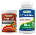 Beste Naturals Inositol pulver 1 Lb & L-Theanine 200mg