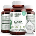 Naturlig Nutra Lutein og Zeaxanthin Supplement, opprettholde visjon helse, beskytter celle i øyne, forbedre nivået av Zeaxanthin & isomerer, støtte øye helse, Glutenfri, Soya fri, 20 mg - 30 kapsler