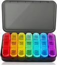 Ukelig Pille Arrangør 3 ganger om dagen, 7 dagers pille boks store sammenligninger moisture-proof piller saken, Daily Portable reise morgen kveld natt piller container, for fisk oljer, vitaminer, kosttilskudd