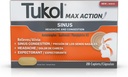 TUKOL Max Action Sinus, Congestion & Pressure Caplets for smerte, hodepine Relief, Forventning, Ikke-Drowsy, 20 greve