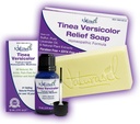 Tinea Versicolor Full kroppsverdi pakke - målrettet relief væske (15ml) + 1 Anti-Tisch såpe | Naturlige ingredienser for ringorm, candida, kløe og tinea | Gentle for alle hudtyper | trygt for barn og voksne
