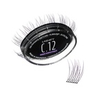 Lashify Curl 12mm Gossamer Eyelash utvidelser Påfyll i Ombre Purple, enkle DIY Falske Lasjer for et naturlig utseende