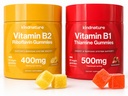 B-Vitamin Boost: B1 Thiamin 500mg & B2 Riboflavin 400mg Gummy Duo for barn og voksne