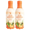 Forever Living - Aloe Peachs - ren aloe med ekte Peach Flavor - støtter dialyse og immunitet - Vegan og Glutenfri - 33,8 fl oz (2-Pack)