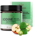 HERBAMAMA Iodine Gummies - Kalium Iodine, Zink & Selenium for immunforsvar og hjernestøtte - Vegan, ikke-GMO Immune Support Supplement - 60 Pectin-basert Apple-Flavored Chews