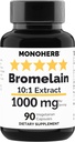 MONOHERB Bromelain ekstrakt 1000 mg - 90 vegetariske kapsler