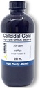 Ekte kolloidalt gull – 200 ppm - 250 ml (8,45 fl Oz) i Clear BPA-fri plastflaske