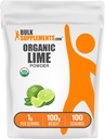 BulkSupplements.com Økologisk Lime pulver - organisk Lime Flavoring pulver, hentet fra Citrus Aurantifolia Frukt - Air tørket og glutenfri, 1g per servering, 100g (3.5 oz) (Pack of 1)
