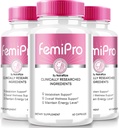 NutraRize (3 Pack) FemiPro Capsules, Premium Formula for Urine Heath Support, Alt-Naturlig Supplement for kontroll og generell helse, Femi Pro anmeldelser (180 Kapsler)