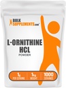 BulkSupplements.com L-Ornithine HCl pulver - Ornithine Supplement, Aminosyrer Supplement - Glutenfri, 1g per servering, 1kg (2,2 lbs) (Pack of 1)