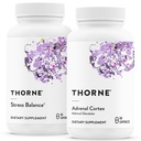 THORNE - Adrenal Support Bundle - Stress Balance & Adrenal Cortex Combo - Stress Balance og Adrenal Cortex - 30 til 60 Serveringer