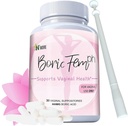 N'More Boric Acid Vaginal Suppositories - 100% ren laget i USA - Boricfem Support Vaginal Helse (One) (30 Servering, Boricfem med applikasjon)