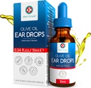 Medi Grade Olive Olje Ear Drops for Wax fjerning og blokkert øredobber, 10ml - 100% naturlig øredobb fjerningsdråper med Pipette Dropper Softens og fjerner herdet øredobbbygging - avanserte øredobber