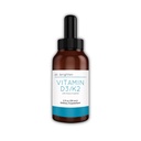 Dr. Brighten Vitamin D3/K2 — høyt konsentrert flytende D3 K2 dråper — kosttilskudd for sterk immunsystem og bein helse, 2 Fl Oz