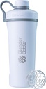 BlenderBottle Radian Shaker Cup Isolert rustfritt stål vannflaske med Wire Whisk, 26-Ounce, Matte Hvit