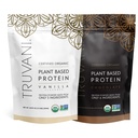 Truvani Plant Basert Protein pulver - USDA Certified Organic, Vegansk, Ikke-GMO, Dairy Free, Soya Free, & Glutenfri - 2 Pakker med 20 Services Hver (Chokolate & Vanilla)