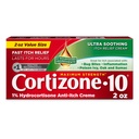 Cortizone-10 Maksimum styrke ultra beroligende kløe relief cream, 1% Hydrokortison, Fast-Acting, Anti-Itch krem for Bug Bites, Rash, Eczema, Psoriasis, Poison Ivy, Oak, Sumac og mer, 2 oz