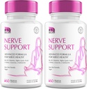 Pakke med 2 Nerve frelser for nevropati 828mg, Advanced Nerve støtte Supplement, Forny for sunne føtter, Best Regen med Alpha Lipoic Acid, vitaminer D, B6, B12-60 kapsler