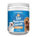 Kjæledyrs velvære Episke Mushroom Chewies for Hunde - Immunstøtte, Kognitiv Helse, Adaptogen Stress Support with Reishi, Chaga, Lion's Mane Funktionell Mushrooms - Veterinærformulert 90 Myke Chews