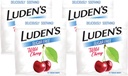 Ludens Sore Throat Drops, for mindre Sore Throat Relief, Sugar Free Wild Cherry, 75 greve (pakke på 4)