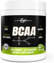 Unitech USK BCAA | Treningstilskudd for muskelgjenvinning, utholdenhetsstøtte og næringsrik absorpsjon | Rich med vitamin C, B6, Valine, Leucine & Isoleucine | Grønn Apple Flavor, 300g
