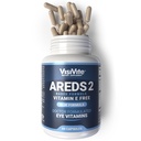AREDS 2 Øyevitaminer - VisiVite vitaminer for øyehelse uten vitamin E - Øyevitaminer for eldre - Lutein og Zeaxanthin Supplements - 60 Kapsler